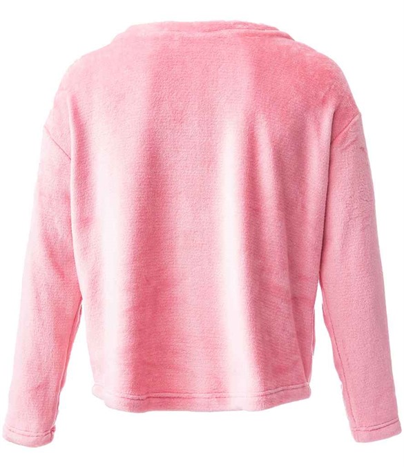 Brand Lab Ladies Plush Fleece Crew Neck Sweatshirt