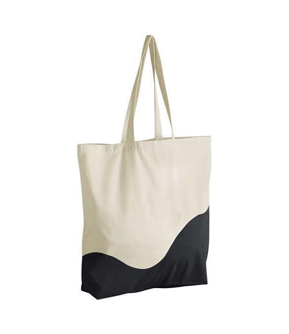 Organic cotton wave print maxi tote