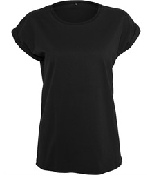 Women's organic extended shoulder tee