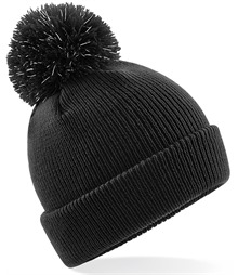 Junior reflective bobble beanie