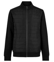 Regular fit quilted full-zip sweatshirt